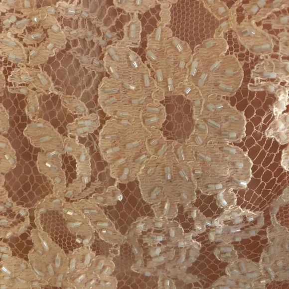 Vintage Rickie Freeman for Teri Jon Pink Beaded Lace Tank Top - Picture 5 of 7